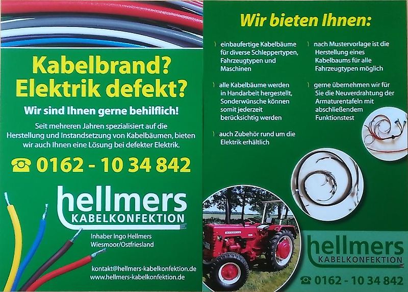 Kramer KL450 KL360 Kabelbaum Kabelsatz Beleuchtung hinten