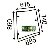 Massey Ferguson Seitenscheibe Rechts 4272766M1