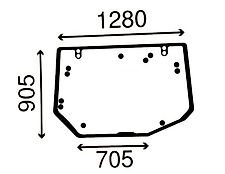 Valtra Heckscheibe N & T V36661510, 36661510