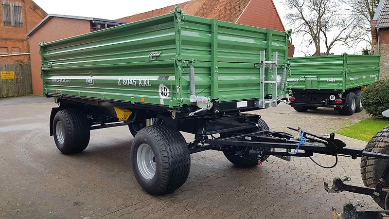 Brantner Z 8045 XXL -- 8-to-Zwei-Achs-3-Seiten-Kipper - NEU - 12.5er Breitreifen - KTL- u. Pulverbeschichtet - 40 km/h - zwei BremsAchsen ... auf Wunsch mit 500er Breitreifen g.Mp.