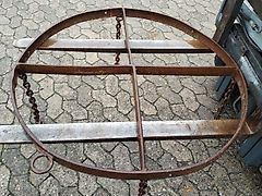 Hatzenbichler Eisenring 112cm Durchmesser 6 cm höhe ideal auch als Adventskranz oder Grundgestell mit Eisenkreuz Gewicht ca 40kg ideal als ersatz für Gliederschleppe