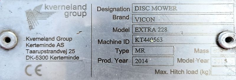 Vicon Extra 228 Disc Mower
