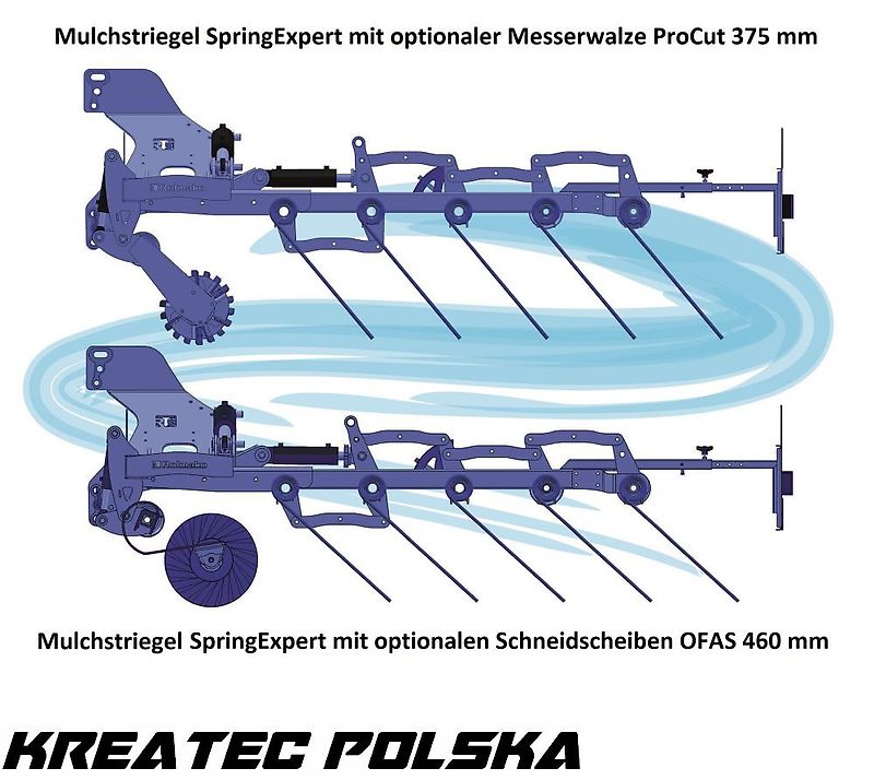 Rolmako Mulch Striegel Spring Expert / Mulchegge / Mulchstriegel 6,0m, 7,5m und 9,0m