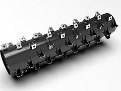 PW Beschleuniger Trommel (mit Kappen) 734273.2 (CL-734-273R) – passend für Claas Lexion 440–780