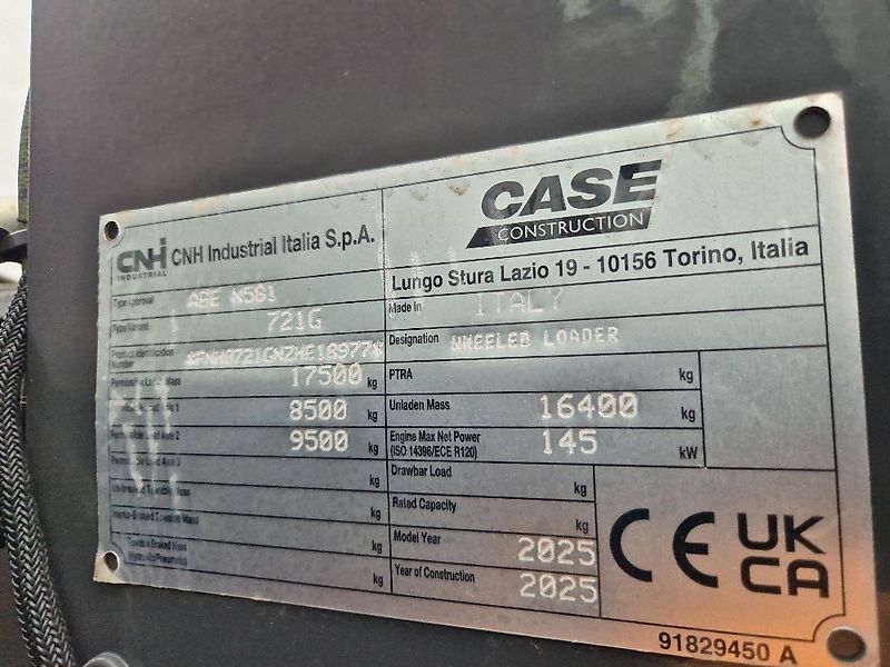 Case 721G-2 STD S5 HI-PERF