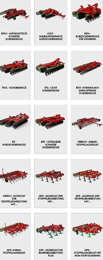 AGRO-MASZ APS oder Vibro 3 bis 8 m Arbeitsbreite, Nachläufer nach Wahl