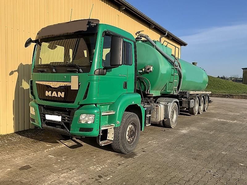 Stapel und MAN MAN TGS 18.360 4x4 BLS (Agro LOF) und Stapel 3-Achs Tanksattelauflieger