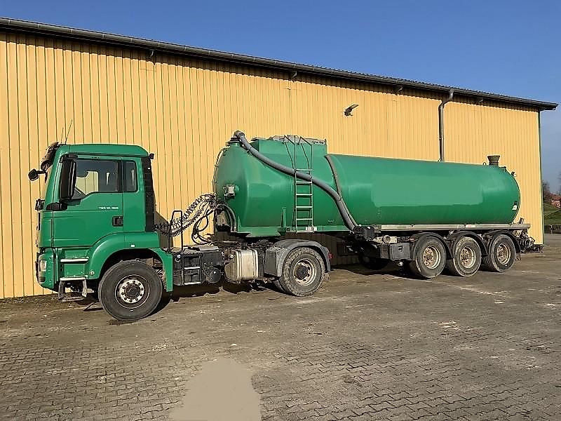 Stapel und MAN MAN TGS 18.360 4x4 BLS (Agro LOF) und Stapel 3-Achs Tanksattelauflieger