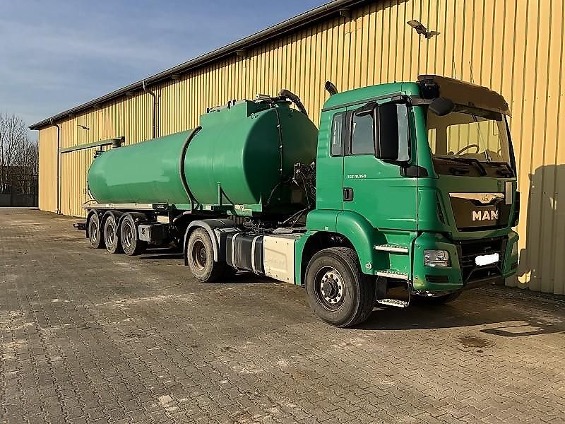 Stapel und MAN MAN TGS 18.360 4x4 BLS (Agro LOF) und Stapel 3-Achs Tanksattelauflieger