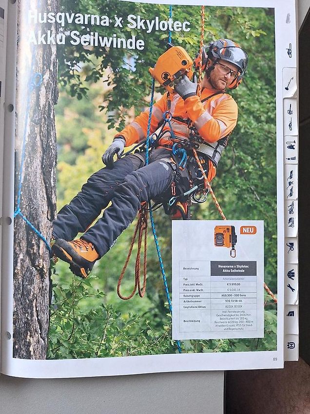 Husqvarna Seilwinde Akku Skylotec