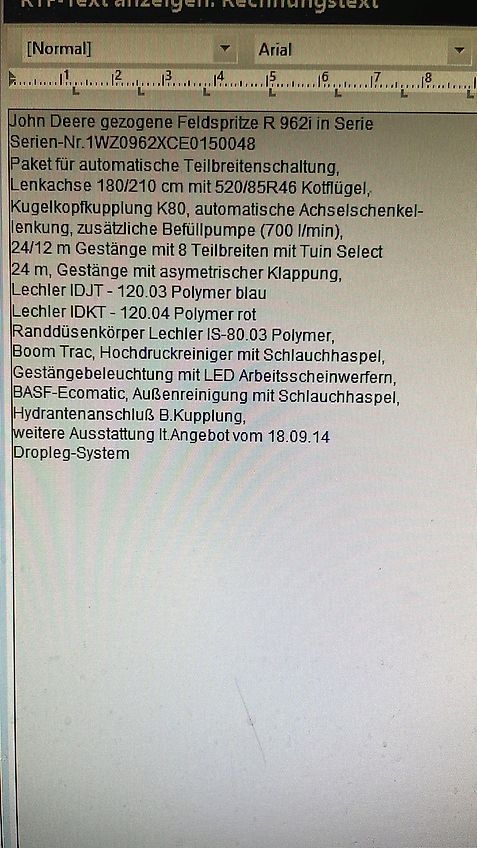 John Deere R962i MY15 24m